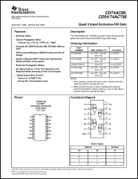 datasheet for CD54ACT86F3A by Texas Instruments