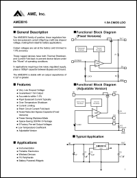 datasheet for AME8816AEHA180 by 