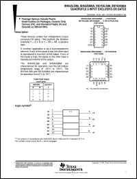 datasheet for SN54ALS86J by Texas Instruments