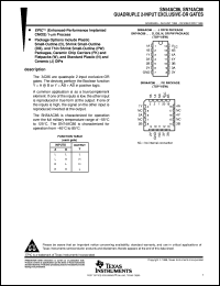 datasheet for SN74AC86N by Texas Instruments
