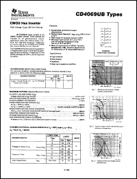 datasheet for CD4069UBE by Texas Instruments