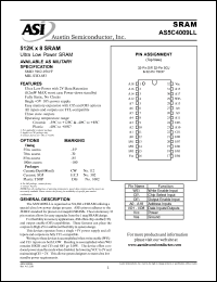 datasheet for AS5C4009LLECJ-85/IT by 