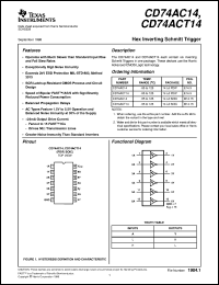 datasheet for CD74AC14E by Texas Instruments