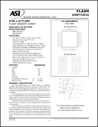 datasheet for AS8F512K32Q-150/XT by 