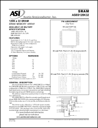 datasheet for AS8S128K32Q-35/XT by 