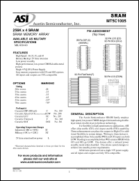 datasheet for MT5C1005C-40L/883C by 