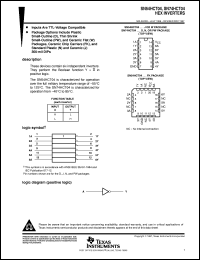 datasheet for SN54HCT04J by Texas Instruments