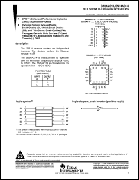 datasheet for SN74AC14PWR by Texas Instruments