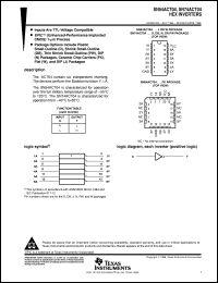 datasheet for SN74ACT04D by Texas Instruments