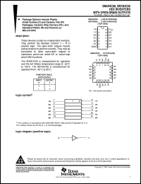 datasheet for SN74HC05N by Texas Instruments