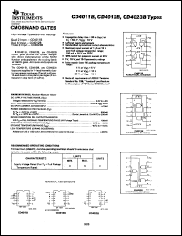 datasheet for CD4011BF by Texas Instruments
