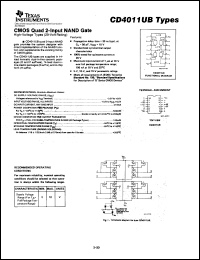 datasheet for CD4011UBE by Texas Instruments