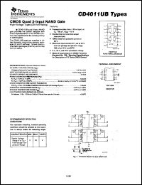 datasheet for CD4011UBM by Texas Instruments