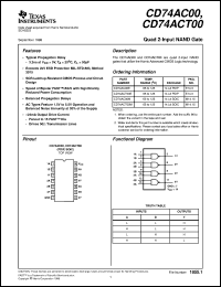 datasheet for CD54AC00F3A by Texas Instruments
