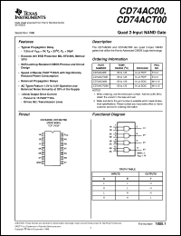 datasheet for CD54ACT00F3A by Texas Instruments