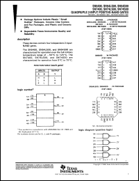 datasheet for SN5400J by Texas Instruments