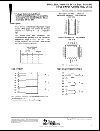 datasheet for SN54ALS10AJ by Texas Instruments