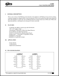 datasheet for AG8889N by ELAN Microelectronics Corp.