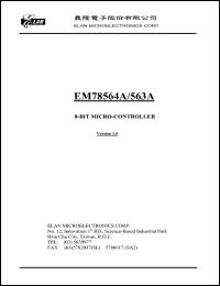 datasheet for EM78563AAM by ELAN Microelectronics Corp.