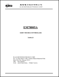 datasheet for EM78805AAQ by ELAN Microelectronics Corp.