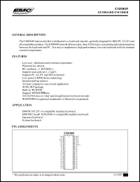datasheet for EM83049 by ELAN Microelectronics Corp.