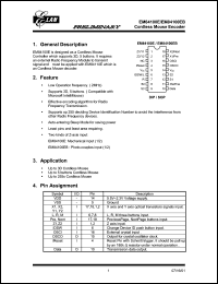 datasheet for EM84100E by ELAN Microelectronics Corp.