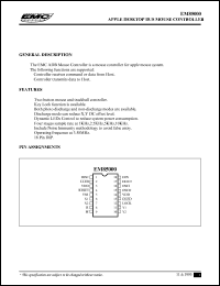 datasheet for EM85000 by ELAN Microelectronics Corp.