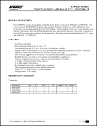 datasheet for EM91203AP by ELAN Microelectronics Corp.