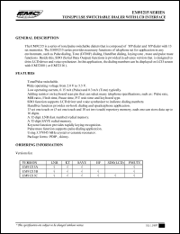 datasheet for EM91215BP by ELAN Microelectronics Corp.