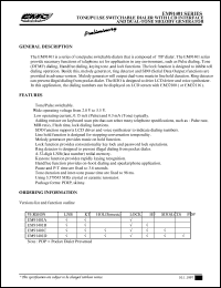 datasheet for EM91401CP by ELAN Microelectronics Corp.
