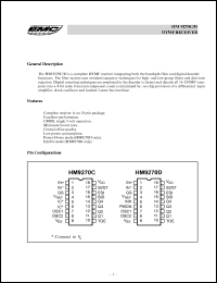 datasheet for HM9270C by ELAN Microelectronics Corp.