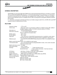 datasheet for EM73PA88ABQ by ELAN Microelectronics Corp.