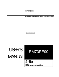 datasheet for EM73PE02GM by ELAN Microelectronics Corp.