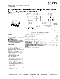 datasheet for 2N2222AUB by 