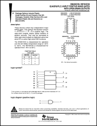 datasheet for SN54HC03J by Texas Instruments