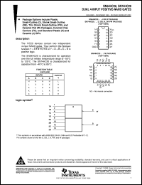 datasheet for SN54HC20J by Texas Instruments