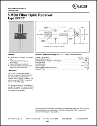 datasheet for OPF521 by 