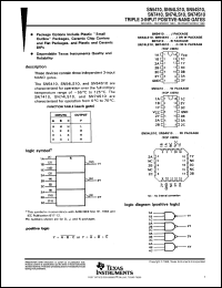 datasheet for SN54S10J by Texas Instruments