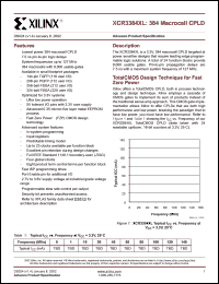 datasheet for XCR3384XL-10FT256I by 