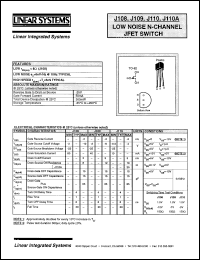 datasheet for J110 by Linear Integrated System, Inc (Linear Systems)