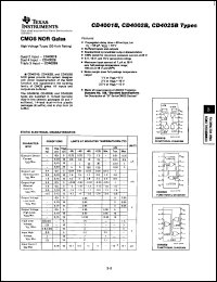 datasheet for CD4025BM by Texas Instruments