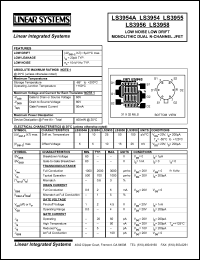 datasheet for LS3954 by Linear Integrated System, Inc (Linear Systems)