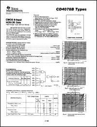 datasheet for CD4078BE by Texas Instruments