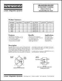 datasheet for SST213 by Linear Integrated System, Inc (Linear Systems)