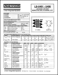 datasheet for LS-U401 by Linear Integrated System, Inc (Linear Systems)