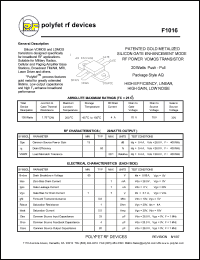 datasheet for F1016 by 