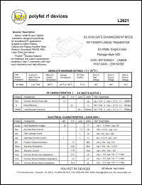 datasheet for L2821 by 