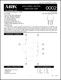 datasheet for MSK0002H by 