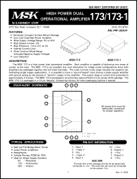 datasheet for MSK173B-1 by 