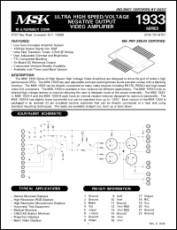 datasheet for MSK1933U-2 by 